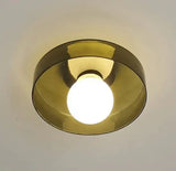 Glass ceiling light shown on the ceiling and wall