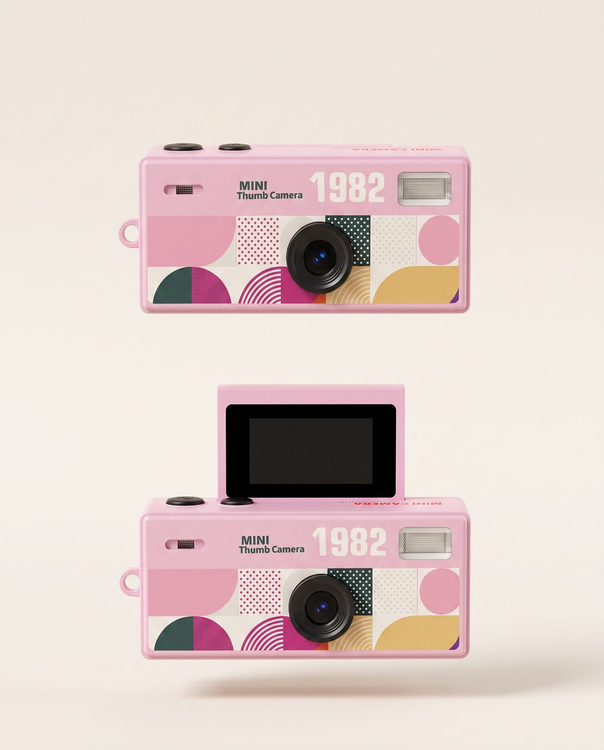 Mini Handheld Flip Camera — Retro Digicam with Flash