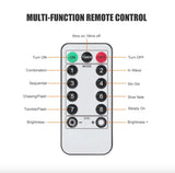Remote control functions: 8 modes, timer and brightness