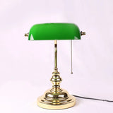 Banker's desk lamp with pull chain switch