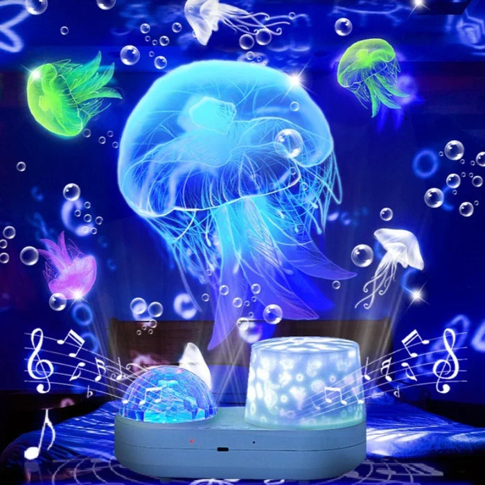 Ocean wave projector filling a room with light