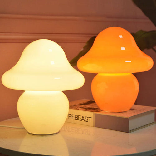 Glass Mushroom Table Lamp