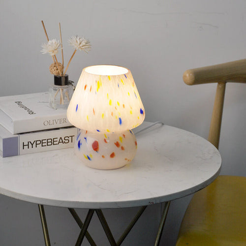 Glass Mushroom Table Lamp
