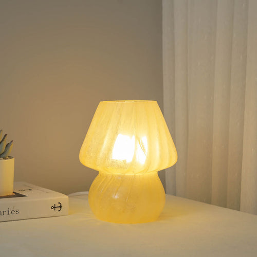 Glass Mushroom Table Lamp