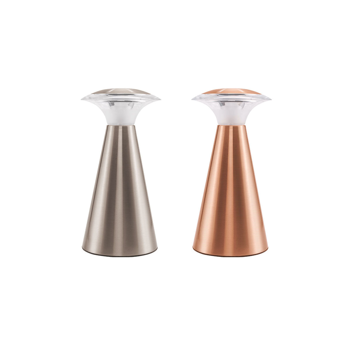 Contemporary Creative Mushroom Stainless Steel Acrylic Column USB LED Table Lamp for Bedroom