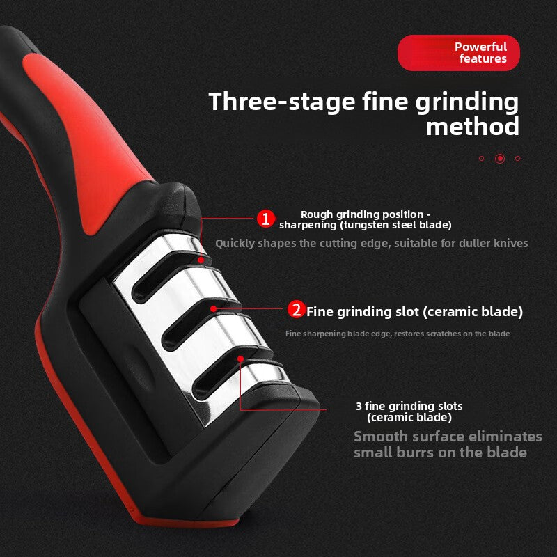 Handheld Three-Stage Kitchen Knife Sharpener