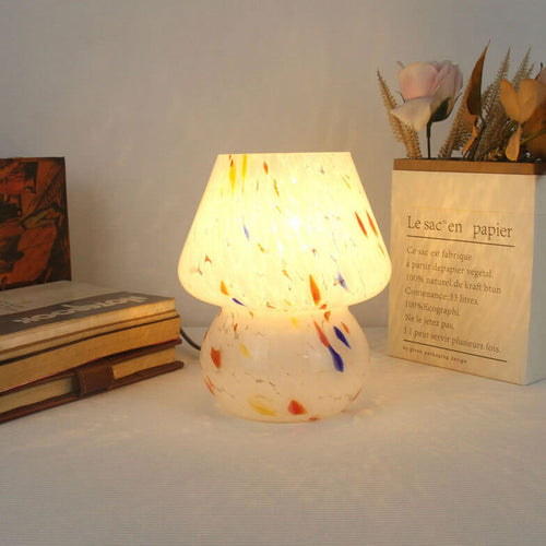 Glass Mushroom Table Lamp