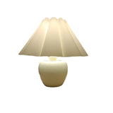 Nordic apple ceramic table lamp on a white background