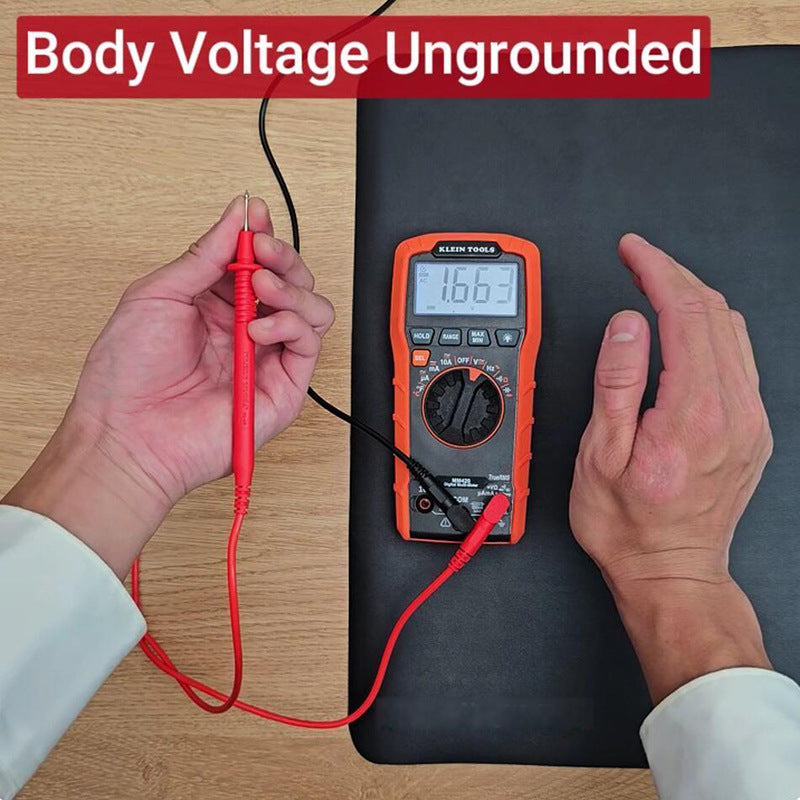 Supplier body-voltage meter demonstration — not used on the page