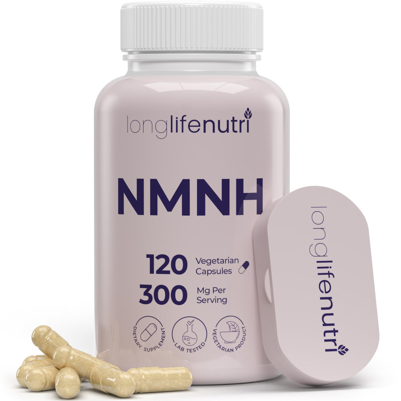 NMNH 300mg (Dihydronicotinamide Mononucleotide) - 120 Vegan Capsules 2-Month Supply NMN Alternative NAD Supplement for Energy & Longevity Lab Tested Made in USA