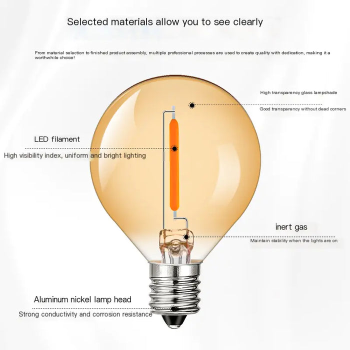 G40 filament bulb construction detail