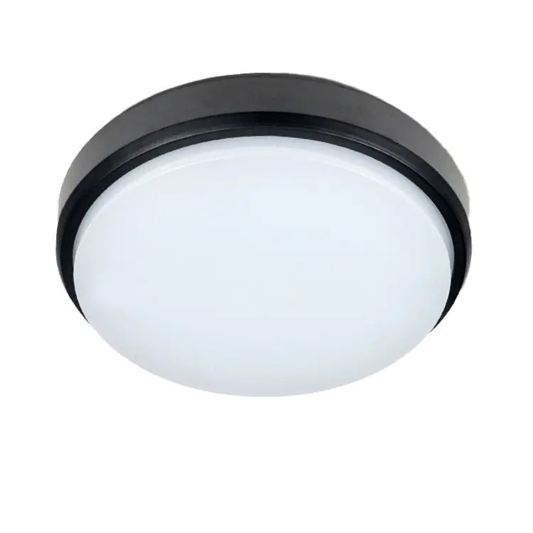 Waterproof LED ceiling light with black trim