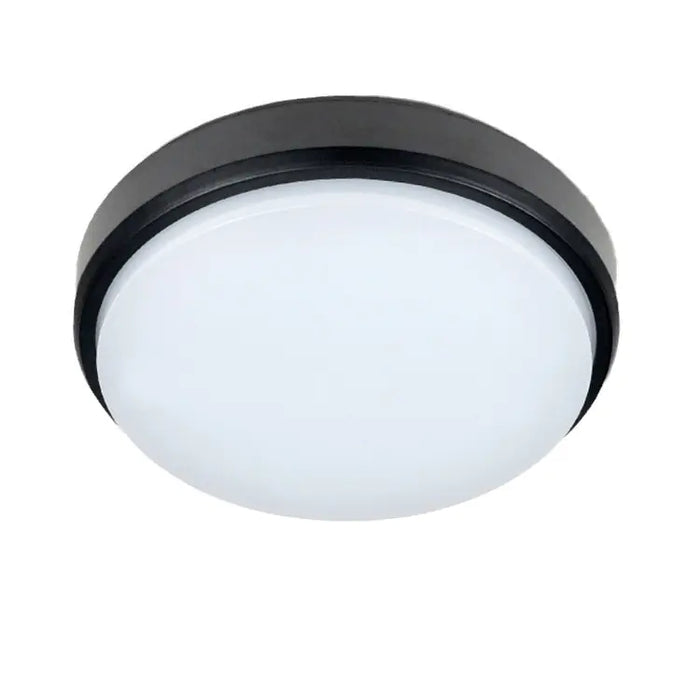 Waterproof LED ceiling light with black trim