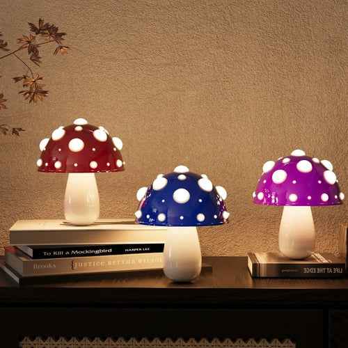Art Deco Iron Mushroom Table Lamp