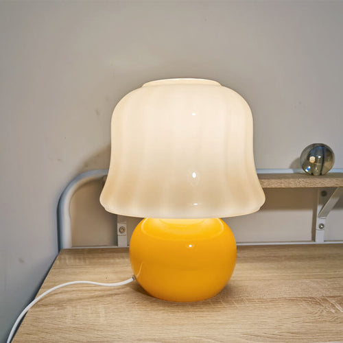Glass Mushroom Table Lamp