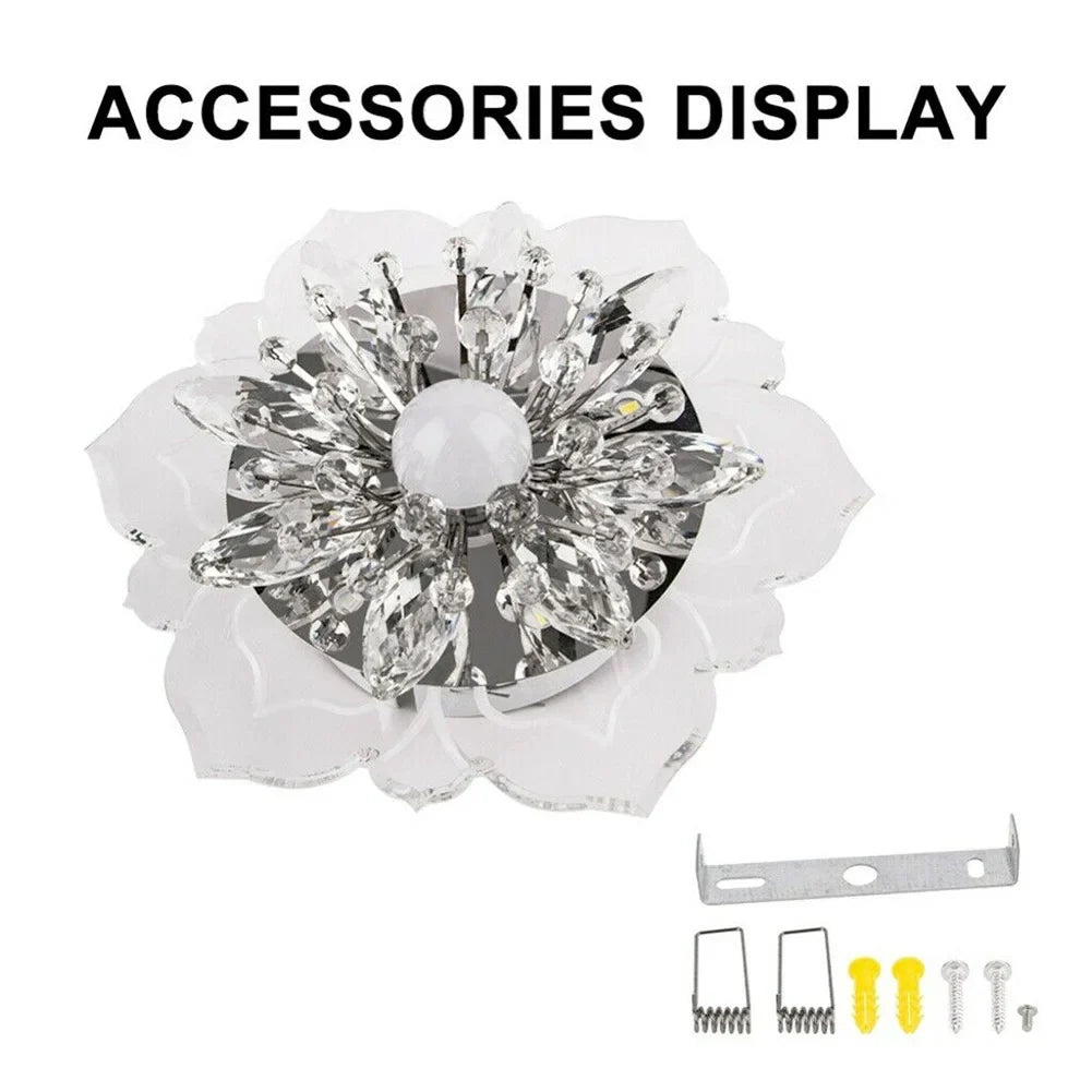 Crystal ceiling light with the mounting hardware included