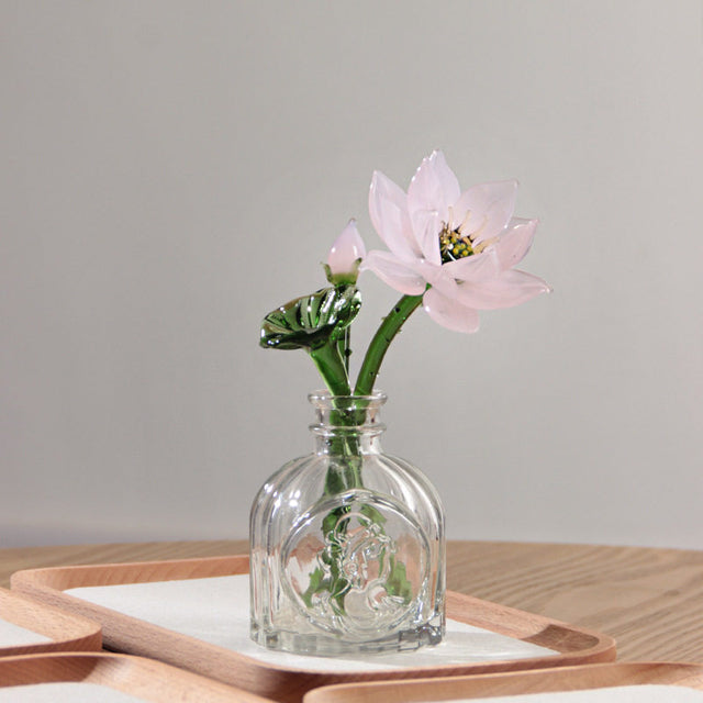 Handmade Glass Lotus Flower Decorative Ornament