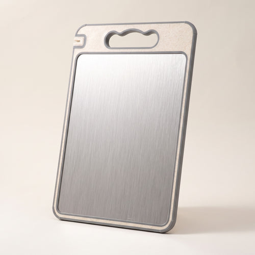 304 stainless steel cutting board, brushed steel face