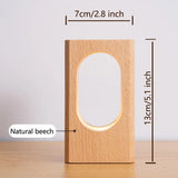 Beech block desk lamp dimensions: 7cm x 13cm, natural beech