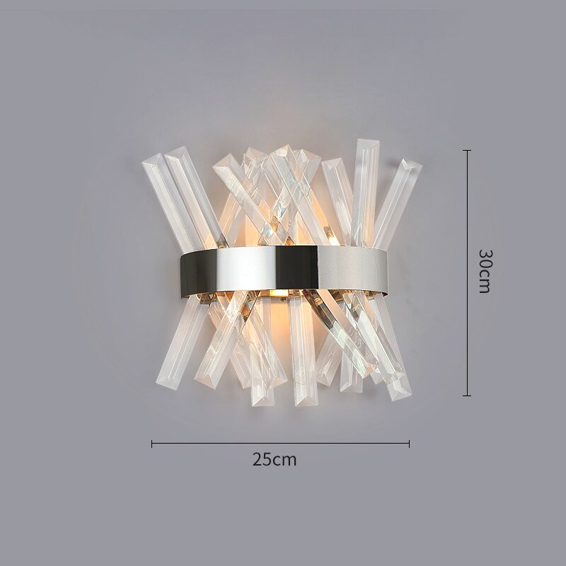 Larger crystal sconce dimension drawing