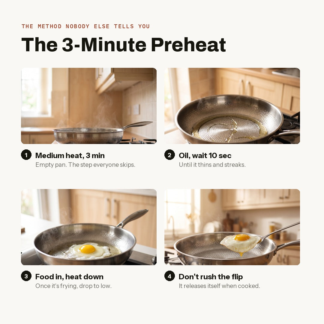 The 3-Minute Preheat method in four steps